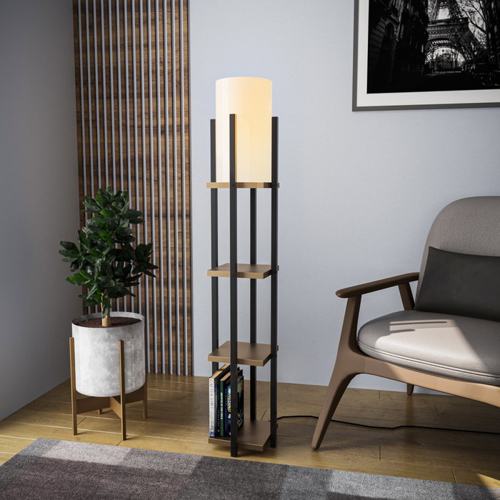 Opviq Shelf Lamp - 8115 Negra y Dorada